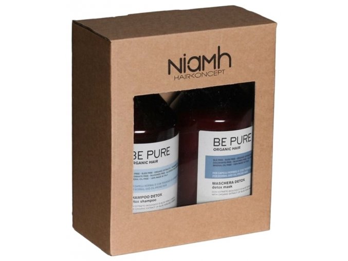 NIAMH Be Pure SET Detox  Shampoo 500ml + Detox Mask 500ml - péče na mastné vlasy