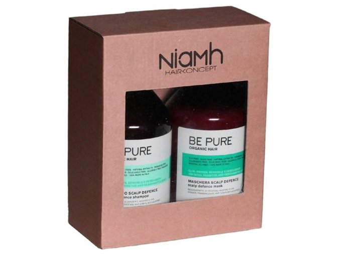 NIAMH Be Pure SET Scalp Shampoo 500ml + Scalp Mask 500ml - péče na citlivou pokožku hlavy
