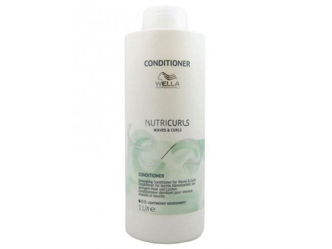 WELLA Nutricurls Waves Curls Conditioner Light 1000ml - hydratační kondic. pro kudrnaté a vlnité vlasy