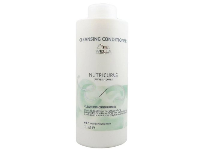 WELLA Nutricurls Waves Curls Cleansing Conditioner 1000ml - čistící kondici. pro kudrnaté a vlnité vlasy