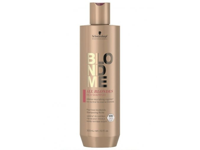 SCHWARZKOPF Blondme All Blondes Rich Shampoo 300ml - vyživující a hydratační šampon pro blond vlasy