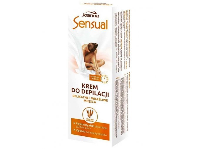 JOANNA Sensual DELICATE Oat Milk Cream - Depilační krém pro jamná a citlivá místa 100g