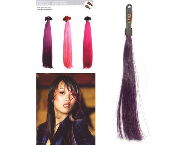 SO.CAP. Rovné vlasy 8006F 50-55cm Fantazijní odstíny - Dark Violet