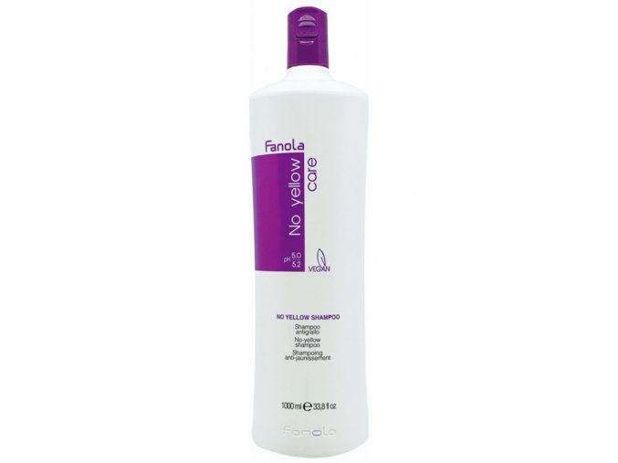 FANOLA No Yellow Shampoo 1000ml - šampon pro blond, melírované a šedivé vlasy