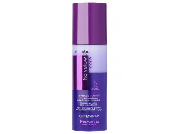 FANOLA No Yellow 2-Phase Potion 150ml - dvoufázový kondicionér pro studenou blond