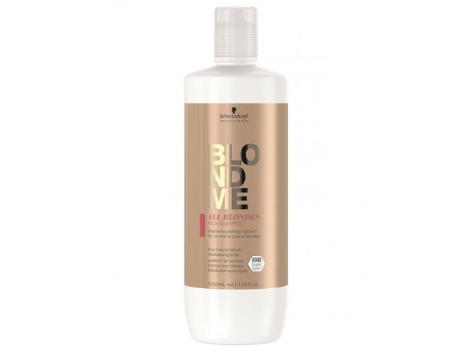 SCHWARZKOPF BlondMe All Blondes Rich Shampoo 1l - vyživující a hydratační šampon pro blond vlasy