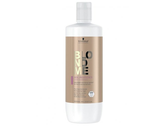 SCHWARZKOPF BlondMe All Blondes Light Shampoo 1l - vyživující šampon pro jemné blond vlasy