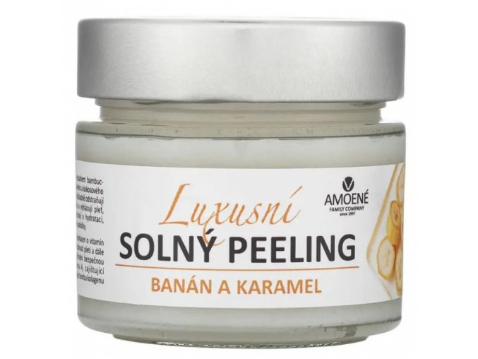 AMOENÉ Luxusní solný peeling - banán a karamel 250g