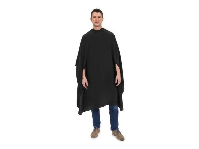 BARBURYS XL Cape For Men - černá pánská pláštěnka na stříhání vlasů - cvočky