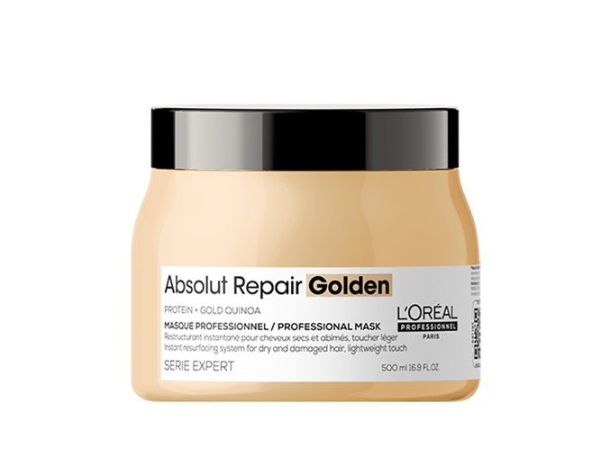 LOREAL Serie Expert Absolut Repair Gold Quinoa Golden Mask 500ml - zlatá maska na velmi poškozené vlasy