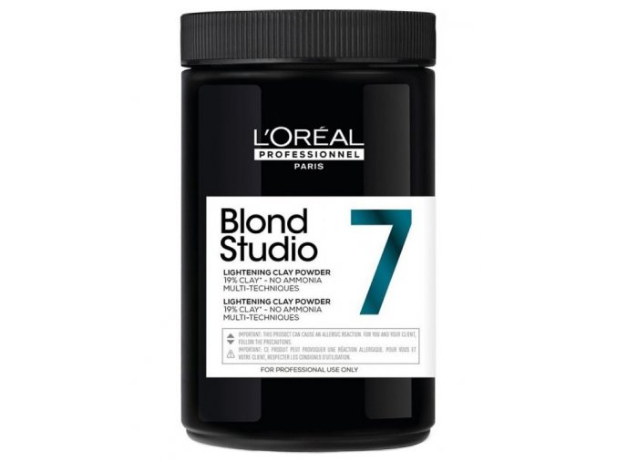 LOREAL Professionnel Blond Studio 7 Lightening Clay Powder 500g - melír bez amoniaku