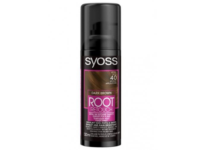 SYOSS Root Retouch DARK BROWN 120ml - tónovací barva na odrosty ve spreji - tmavě hnědá