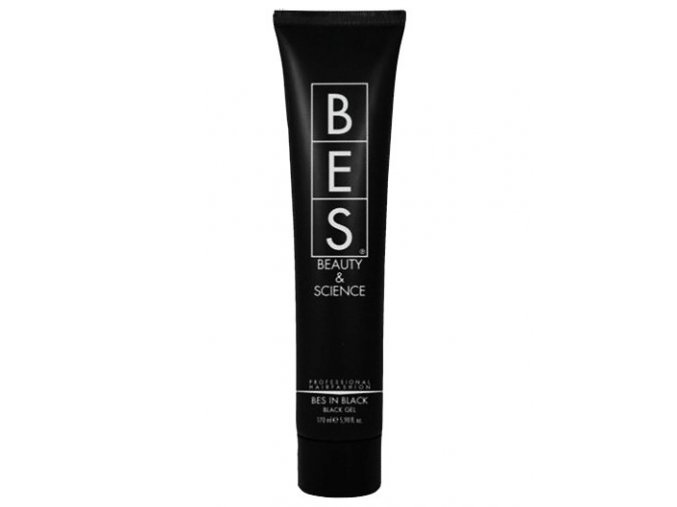 BES Hair Fashion Bes In Black Gel 170ml - černý gel na bílé a prošedivělé vlasy
