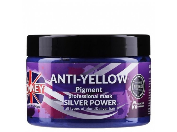 RONNEY Anti-Yellow Silver Power Mask 300ml - maska proti nežádoucímu žlutému nádechu