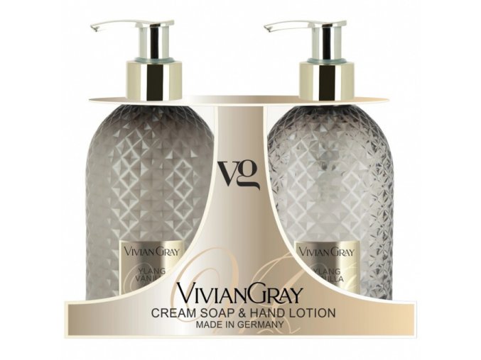 VIVIAN GRAY YLANG VANILLA Soap Gel + Hand Lotion 2x300ml - tekuté mýdlo + mléko na ruce