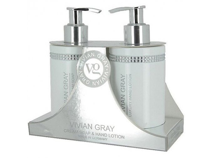 VIVIAN GRAY CRYSTALS WHITE Cream Soap + Hand Lotion 2x250ml - tekuté mýdlo + mléko na ruce