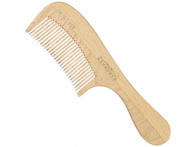 BARBURYS Rosewood  Combs 06 - Hřeben s ručkou z bukového dřeva 190mm