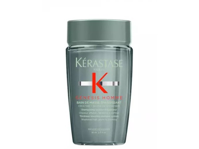 KÉRASTASE Genesis Homme Bain De Masse 80ml - pánský šampon pro posílení a hustotu vlasů