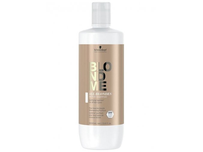 SCHWARZKOPF BlondMe All Blondes Detox Shampoo 1000ml - detoxikační šampon pro blond vlasy