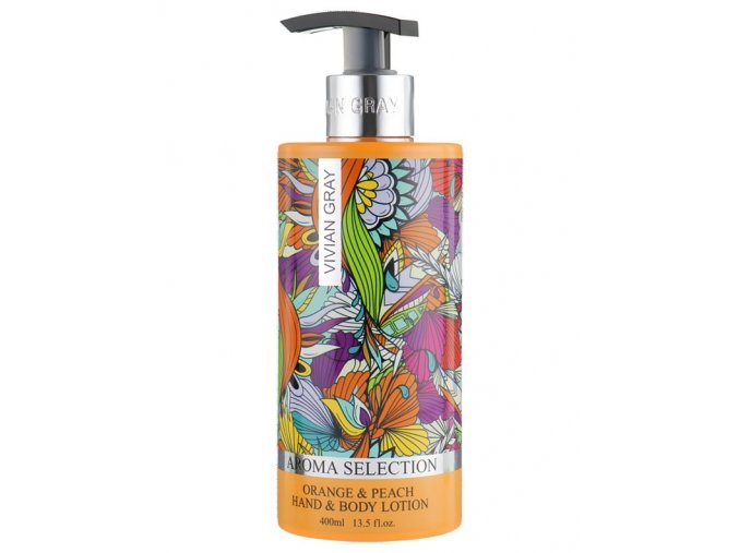 VIVIAN GRAY Aroma Selection Orange And Peach Hand and Body Lotion 400ml - tělové mléko