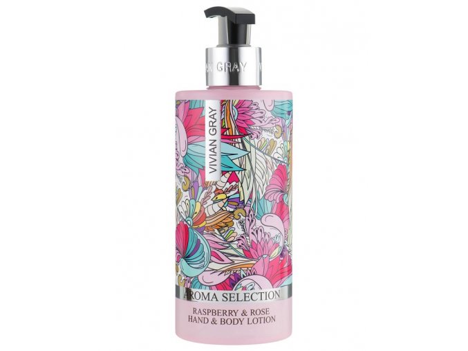 VIVIAN GRAY Aroma Selection Raspberry And Rose Hand and Body Lotion 400ml - tělové mléko