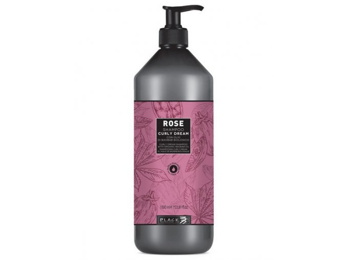 BLACK Rose Shampoo Curly Dream 1000ml - šampon pro vlnité nebo kudrnaté vlasy