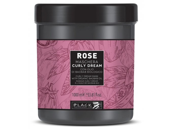 BLACK Rose Maschera Curly Dream 1000ml - maska pro vlnité nebo kudrnaté vlasy