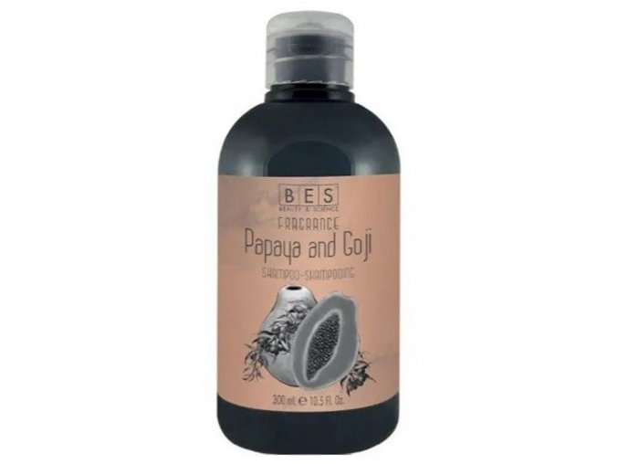 BES Fragrance Papaya And Goji Shampoo 300ml - vlasový šampon s vůní Papaya a Goji