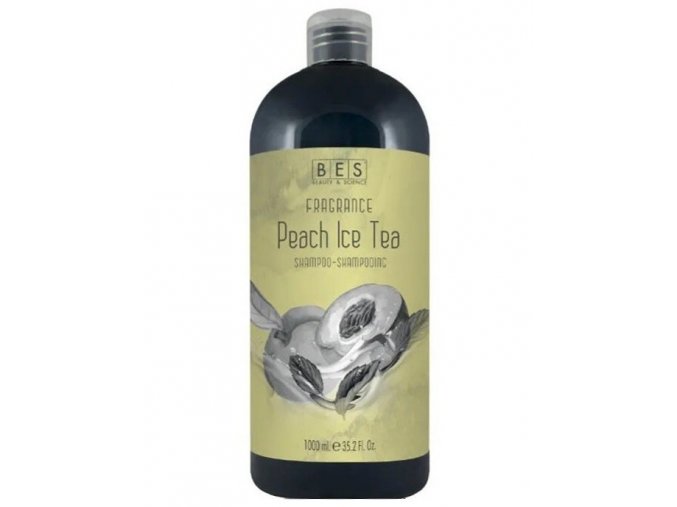 BES Fragrance Peach Ice Tea Shampoo 1000ml - vlasový šampon s vůní broskve