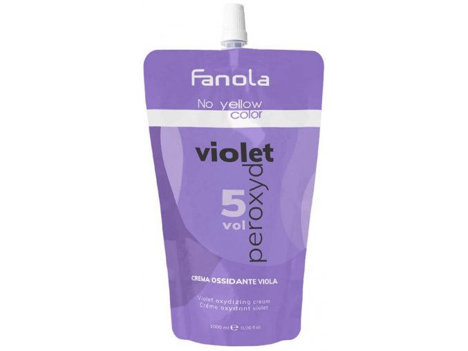 FANOLA No Yellow Violet Peroxyd 5vol - fialový oxydant s anti-žlutým účinkem