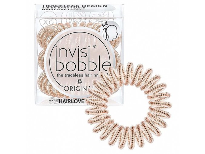 INVISIBOBBLE Original Of Bronze And Beads 3ks - Spirálové gumičky do vlasů