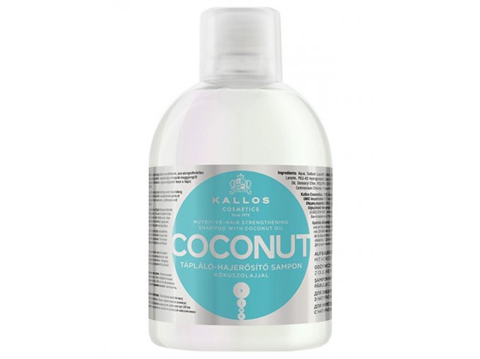 KALLOS KJMN Coconut Shampoo 1000ml - hydratační šampon na suché vlasy