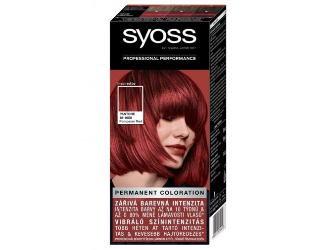 SYOSS Professional Permanentní barva na vlasy - Pompeian Red 5-72