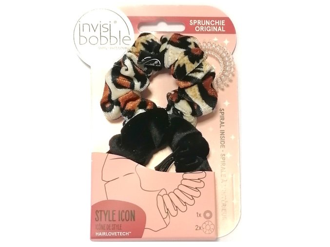 INVISIBOBBLE SPRUNCHIE Multi Pack - True Black + Purrfection + Original Crystal Clear