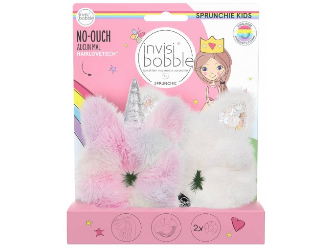 INVISIBOBBLE Kids SPRUNCHIE DUO Bunnycorn 2ks - Dětské ozdobné gumičky do vlasů