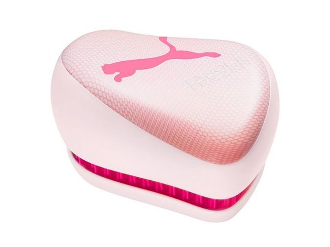 TANGLE TEEZER Compact Puma Neon Pink - kompaktní kartáč na rozčesávání vlasů - růžový