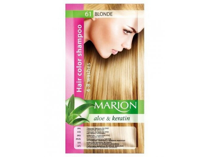 MARION Hair Color Shampoo 61 Blonde - barevný tónovací šampon 40ml - blond