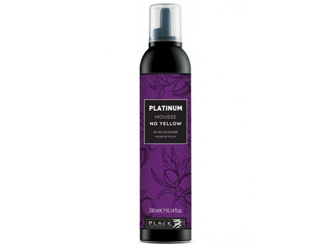 BLACK Platinum No Yellow Mousse 200ml - pěna s fialovými pigmenty pro bílou blond