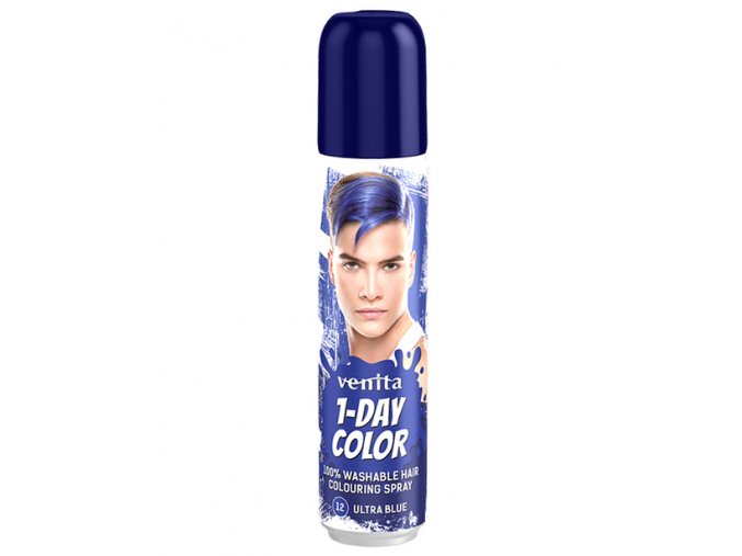 VENITA 1-DAY Colouring Spray 12 ULTRA BLUE - barevný sprej na vlasy 50ml - ultra modrý