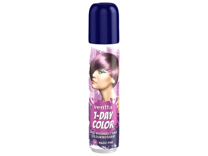 VENITA 1-DAY Colouring Spray 13 MAGIC PINK - barevný sprej na vlasy 50ml - růžovo fialový