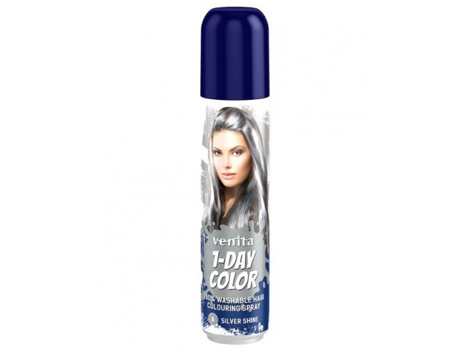 VENITA 1-DAY Colouring Spray 6 SILVER SHINE - barevný sprej na vlasy 50ml - stříbrný