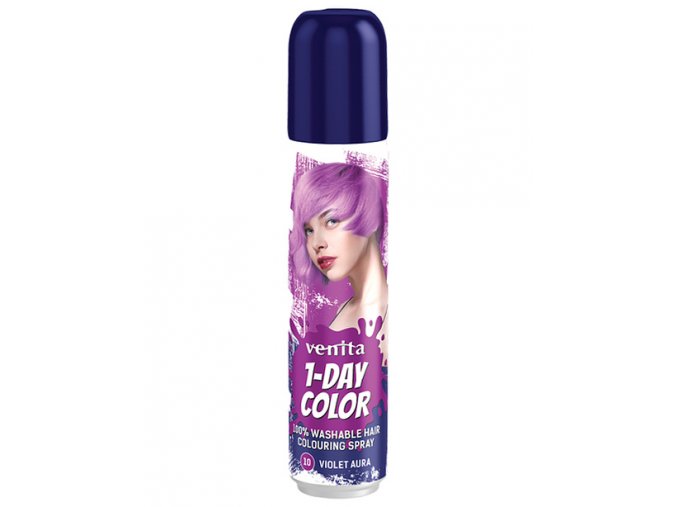 VENITA 1-DAY Colouring Spray 10 VIOLET AURA - barevný sprej na vlasy 50ml - fialový