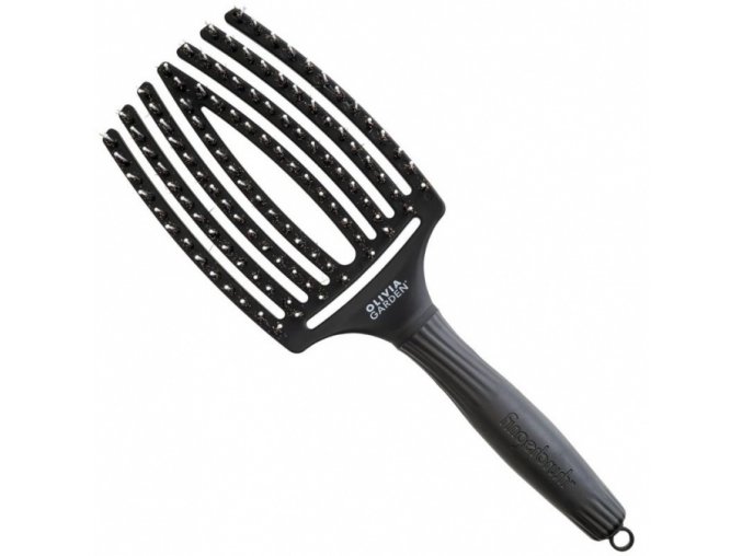 OLIVIA GARDEN FB1PC-CL Fingerbrush Combo Large Black - Profesionální kartáč s kančími štětinami