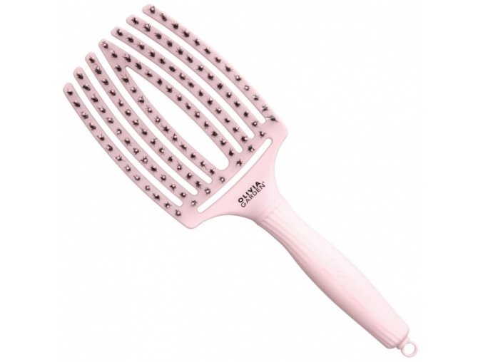 OLIVIA GARDEN FB1PC-PL Fingerbrush Large Pastel Pink - Profesionální kartáč s kančími štětinami