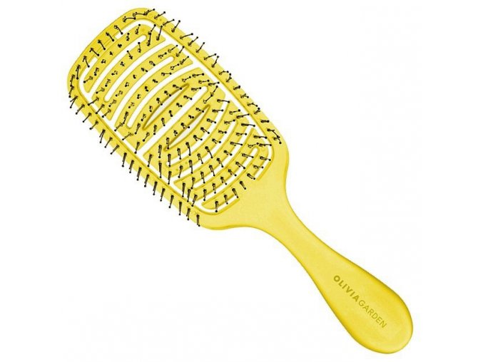 OLIVIA GARDEN Pride iDetangle Medium Yellow - Rozčesávací kartáč na vlasy
