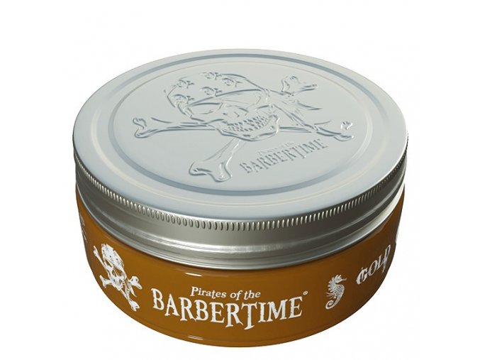 BARBERTIME Gold Pomade 150ml - středně tužící pomáda na vlasy s vysokým leskem