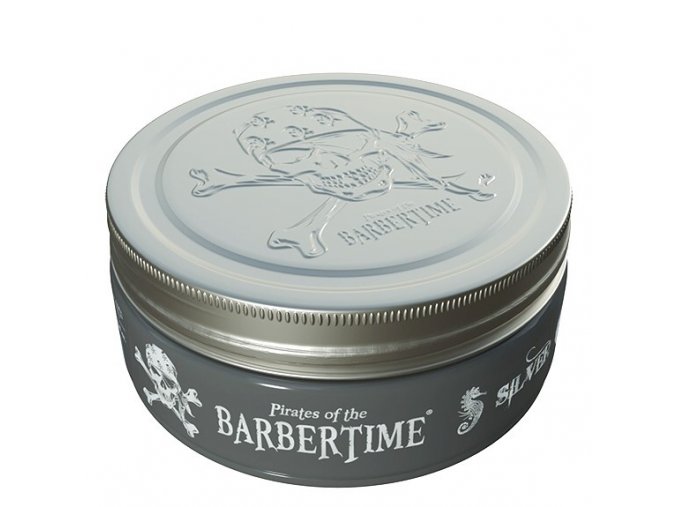 BARBERTIME Silver Pomade 150ml - středně tužící pomáda na vlasy s vysokým leskem