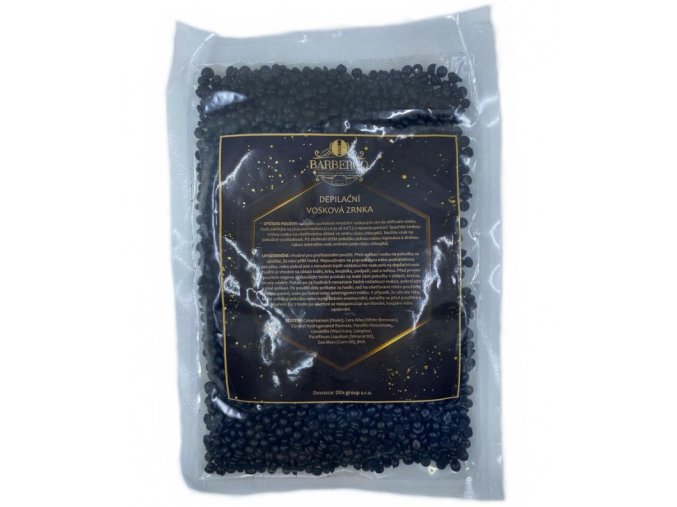BARBERCO Hard Wax Beans Black 250g - depilační vosková zrnka - černá