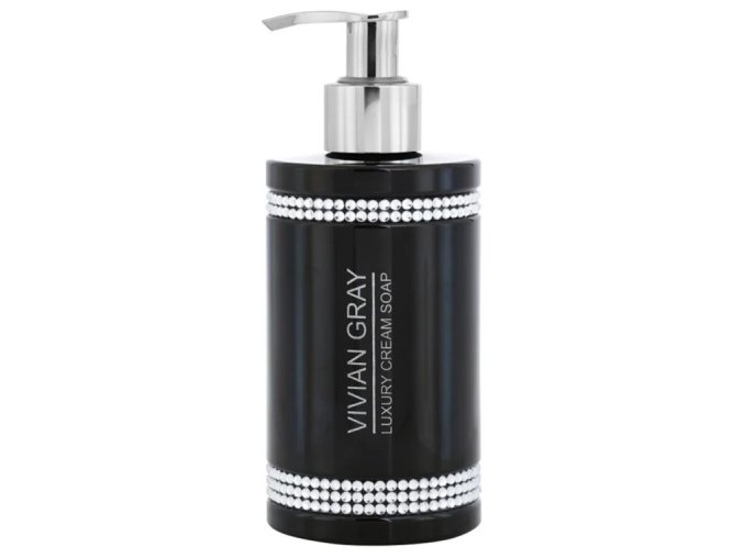 VIVIAN GRAY CRYSTALS BLACK Luxury Cream Soap 250ml - luxusní tekuté mýdlo na ruce