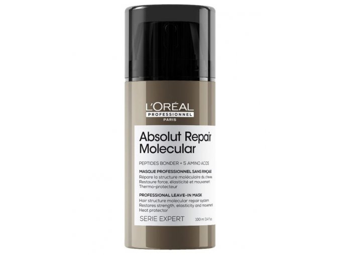 LOREAL Absolut Repair Molecular Leave-In Mask 100ml - bezoplach maska pro velmi poškozené vlasy